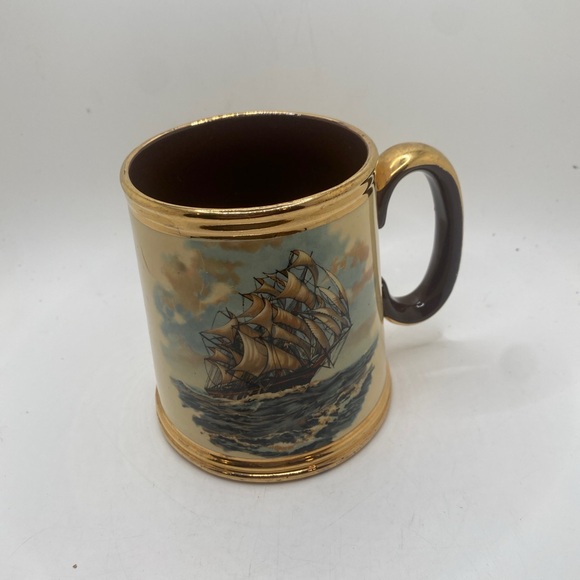 Vintage Gibsons Staffordshire mug featuring a clipper sailing ship design. - Picture 7 of 9